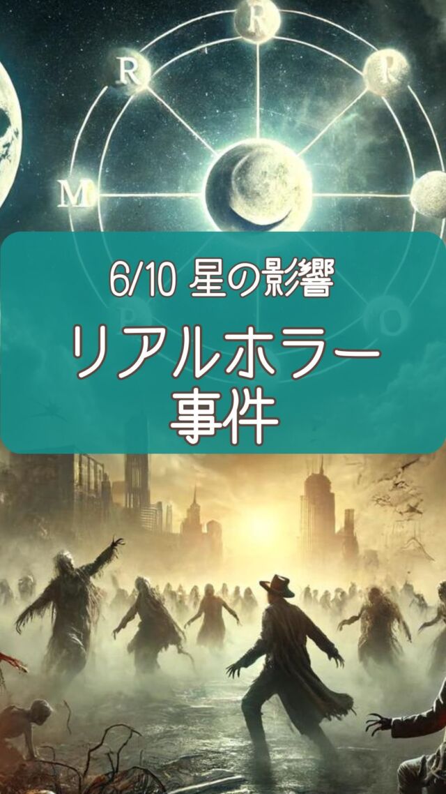 6月10日
月と火星と冥王星の影響で
事件が起こりました😢  火星は男性、刃物、怒りを
月は女性や子供
冥王星は破壊と
ゼロか100の極端さを
象徴するけど  6月10日に
火星と月と冥王星が
Tスクエアを形成  すると
驚くべき事件が
次々と起こりました😰  出来事の一部を紹介します  ✅昼間の「イオン」で
女性刺され死亡
✅大阪で94歳の女性が死亡
長男の58歳弁護士を逮捕
✅横浜で女性刺され死亡
✅鹿児島市の認定こども園で
保育士が男児を切りつけ  月と火星と冥王星の影響が
どれほど強力かを感じる1日と
なりました～  あなたも天体の影響で
起こる出来事に興味が
湧きませんか？  他の投稿はこちらから↓
@uranai_kouza_fumiko
ーーーーーーーーーーーーー
このアカウントでは  ・本来の自分らしさを取り戻したい方
・サクッと運を上げたい方
・お金に困らず豊かになりたい方  このような方々に向けて
占星術で情報を発信中です。  占星術を日常生活に活かすことで
幸運者が続出しています。  一生使える占星術知識や
運を上げる極意を
ぜひ学んでくださいね🥰  #占星術講座
#占星術
#占い
#星読み
#星読み好きな人と繋がりたい
#月
#火星
#冥王星